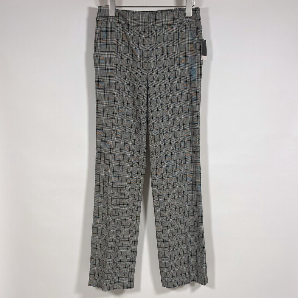Nine West The Neo Classic Plaid Straight Leg Trouser Pants NWT - Size 2